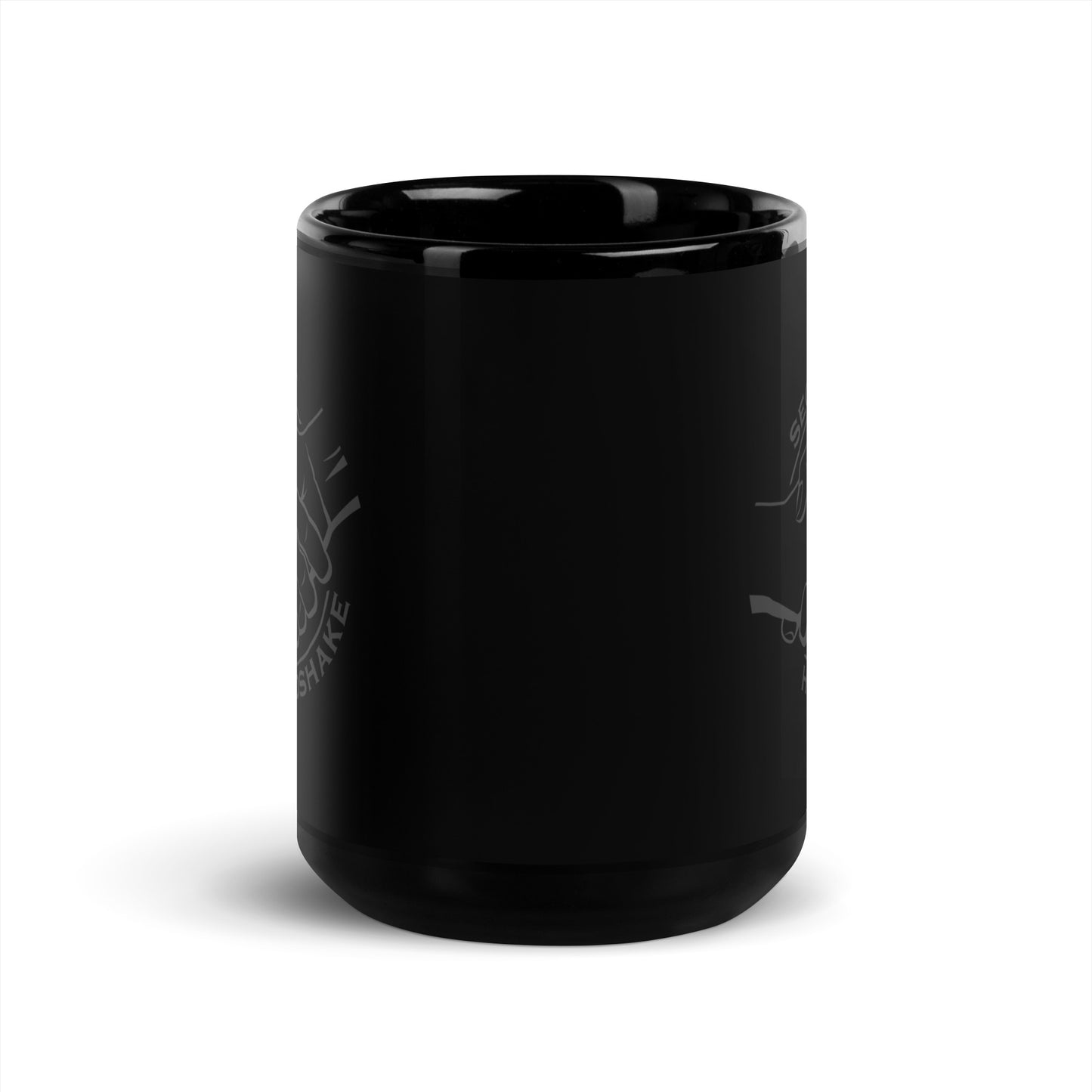 Secret Handshake Stealth Black Mug